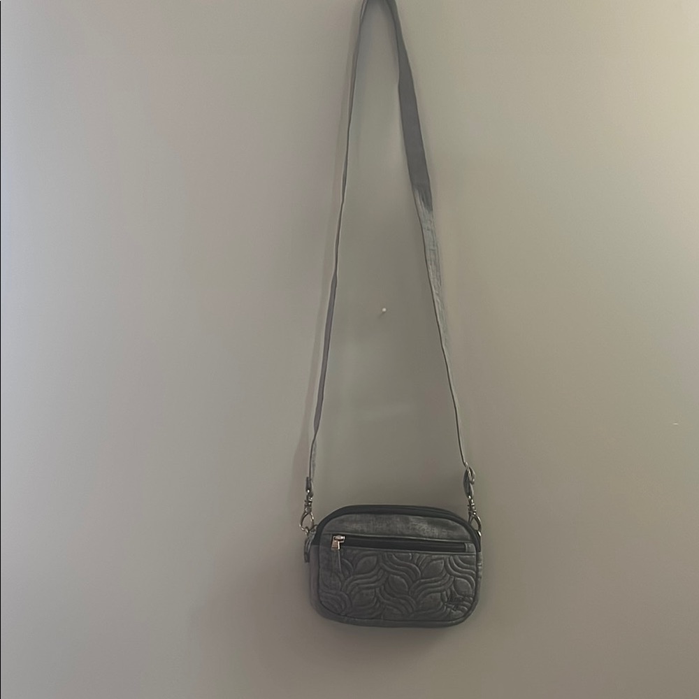 Lug Gray Quilted Crossbody Bag
